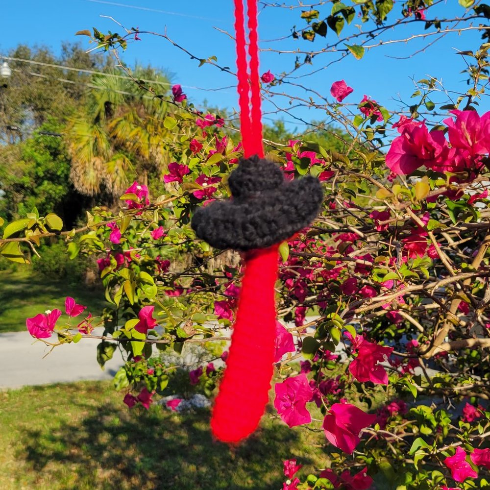 chard rose shroomie necklace pouch